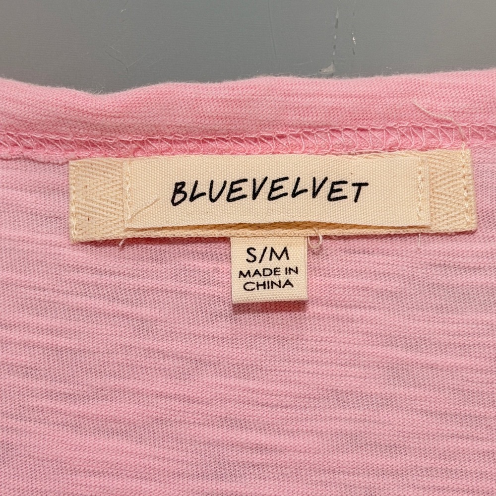 Bluevelvet Tunic Dress Womens S/M Pink Ruched Drawstring Slub Cotton - Picture 6 of 11